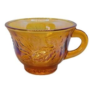 Indiana Amber Carnival Glass punch cups